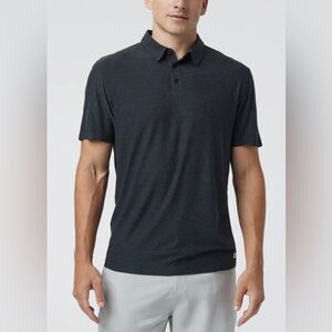 Vuori Charcoal  heather  gray active polo 
  Size L